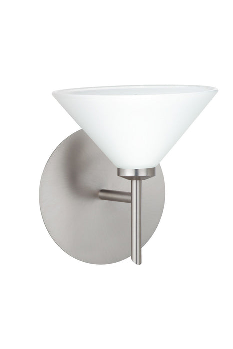 Besa 1SW-117607-SN One Light Wall Sconce, Satin Nickel