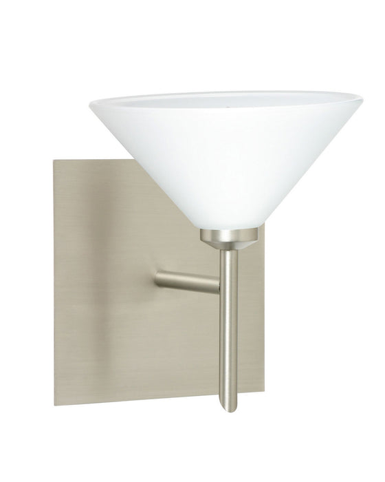 Besa 1SW-117607-SN-SQ One Light Wall Sconce, Satin Nickel