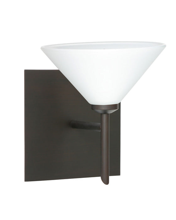 Besa 1SW-117607-BR-SQ One Light Wall Sconce, Bronze