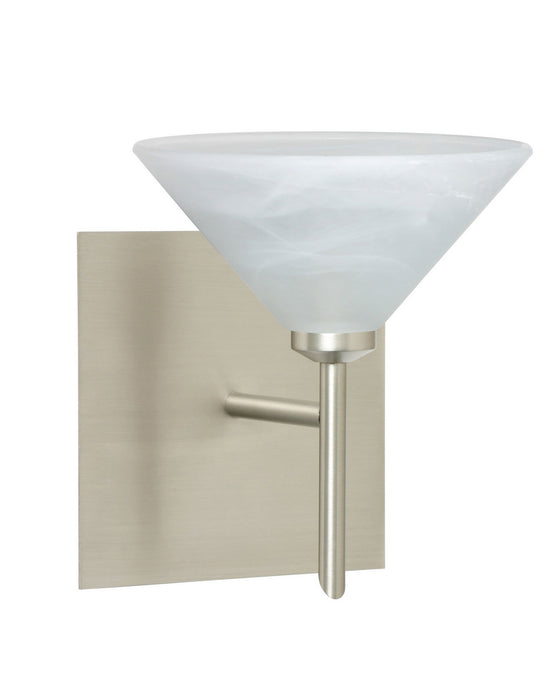 Besa 1SW-117652-SN-SQ One Light Wall Sconce, Satin Nickel