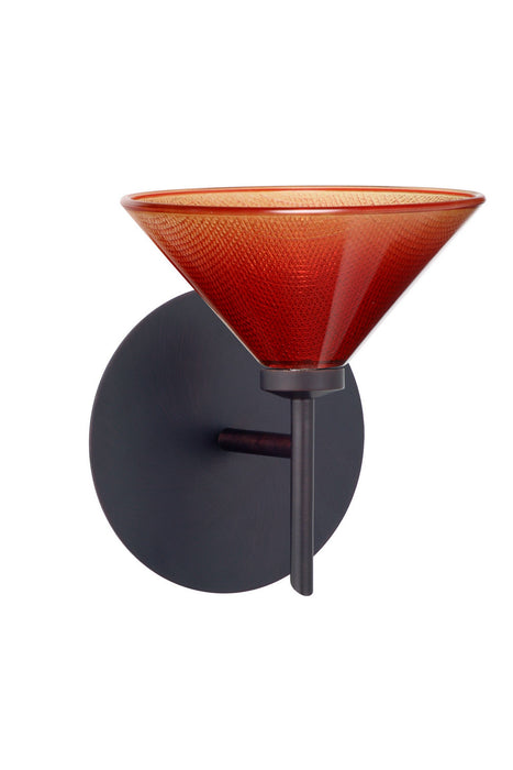 Besa 1SW-117681-BR One Light Wall Sconce, Bronze