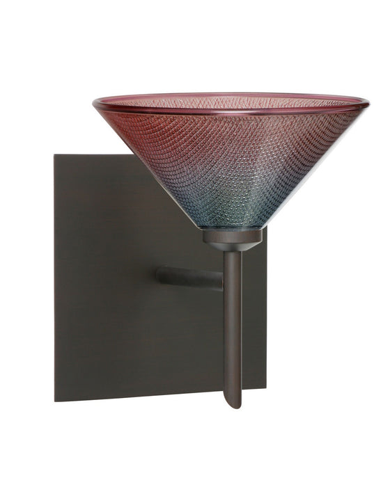 Besa 1SW-117681-BR-SQ One Light Wall Sconce, Bronze