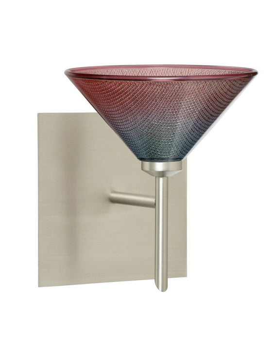 Besa 1SW-117681-SN-SQ One Light Wall Sconce, Satin Nickel