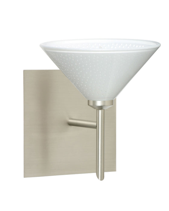 Besa 1SW-282453-SN-SQ One Light Wall Sconce, Satin Nickel