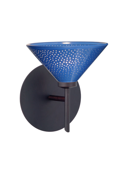 Besa 1SW-282484-BR One Light Wall Sconce, Bronze