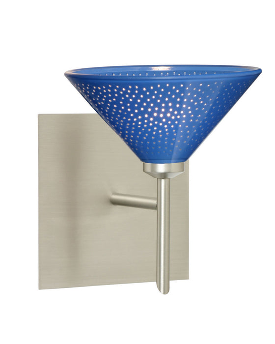 Besa 1SW-282484-SN-SQ One Light Wall Sconce, Satin Nickel