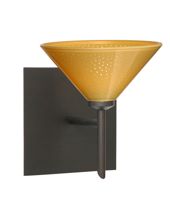 Besa 1SW-282490-BR-SQ One Light Wall Sconce, Bronze