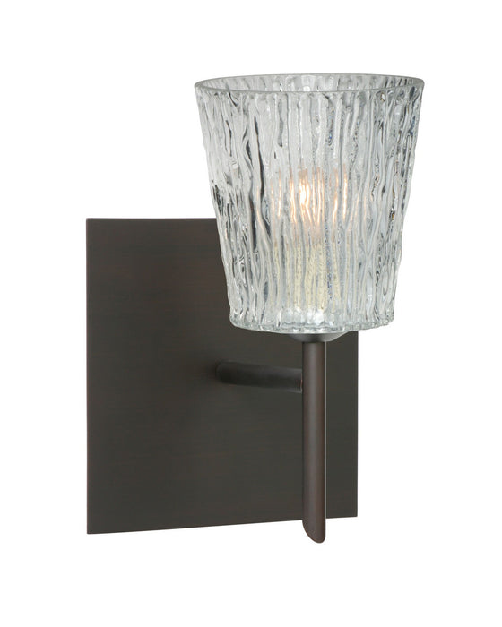 Besa 1SW-512500-BR-SQ One Light Wall Sconce, Bronze