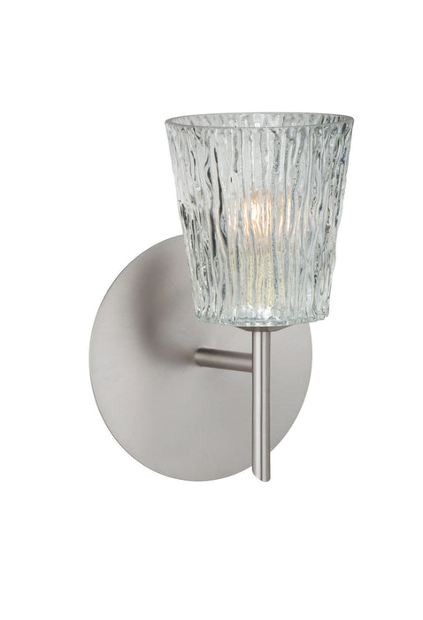 Besa 1SW-512500-SN One Light Wall Sconce, Satin Nickel