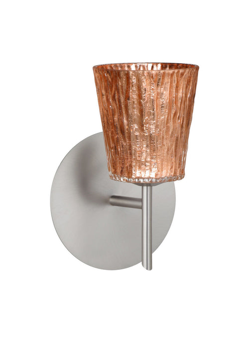 Besa 1SW-5125CF-SN One Light Wall Sconce, Satin Nickel