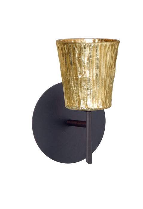 Besa 1SW-5125GF-BR One Light Wall Sconce, Bronze