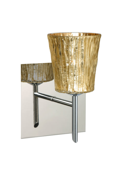 Besa 1SW-5125GF-CR-SQ One Light Wall Sconce, Chrome
