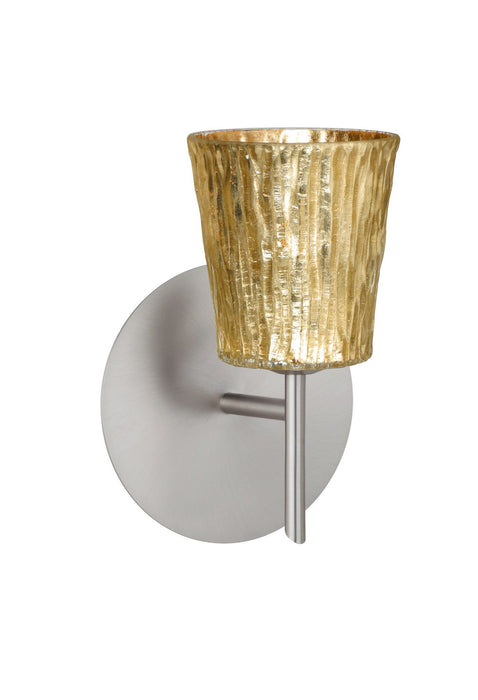 Besa 1SW-5125GF-SN One Light Wall Sconce, Satin Nickel