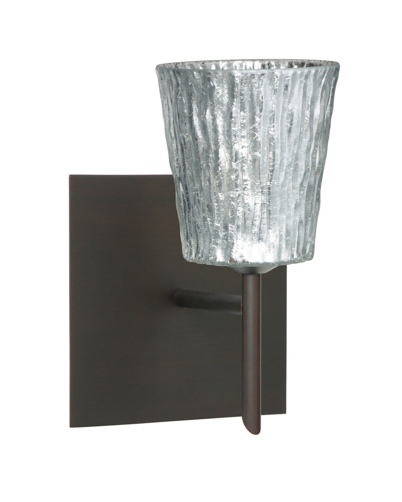 Besa 1SW-5125SF-BR-SQ One Light Wall Sconce, Bronze