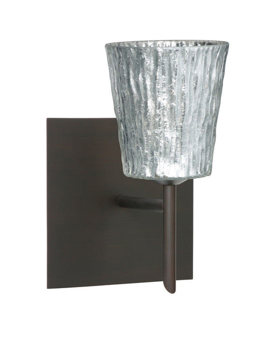 Besa 1SW-5125SF-BR-SQ One Light Wall Sconce, Bronze