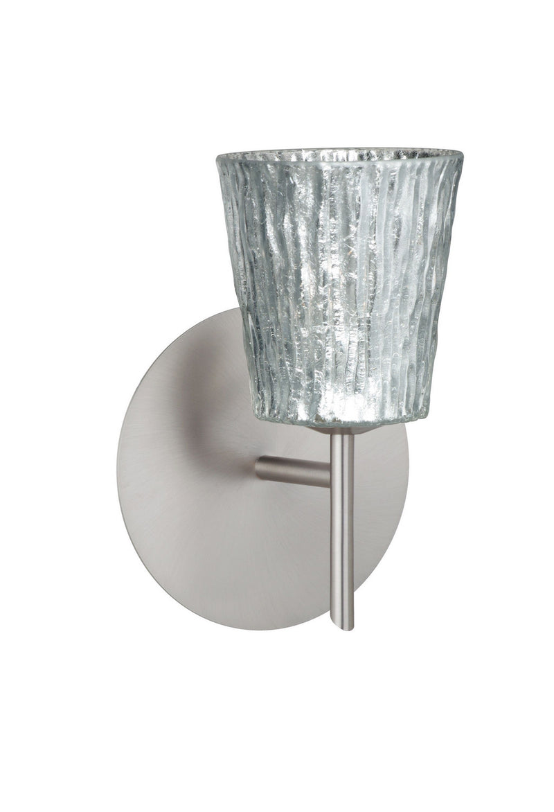 Besa 1SW-5125SF-SN One Light Wall Sconce, Satin Nickel