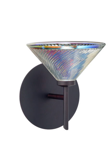 Besa 1SW-550493-BR One Light Wall Sconce, Bronze