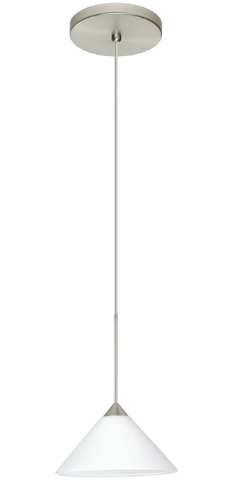 Besa 1XT-117607-SN One Light Pendant, Satin Nickel