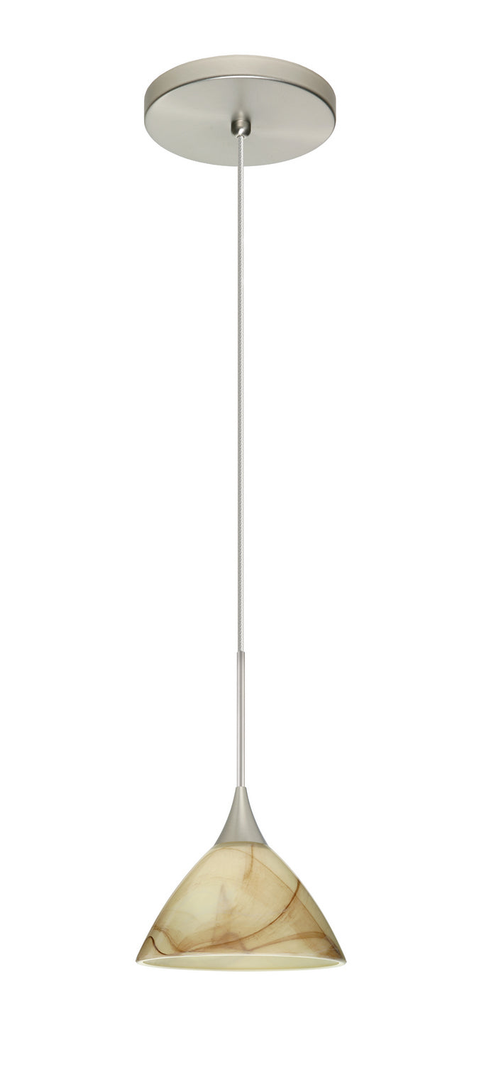 Besa 1XT-174383-SN One Light Pendant, Satin Nickel