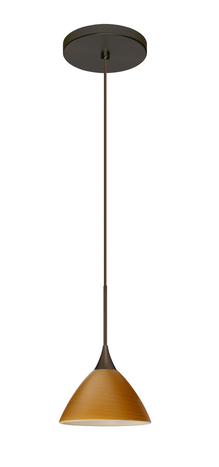 Besa 1XT-1743OK-BR One Light Pendant, Bronze