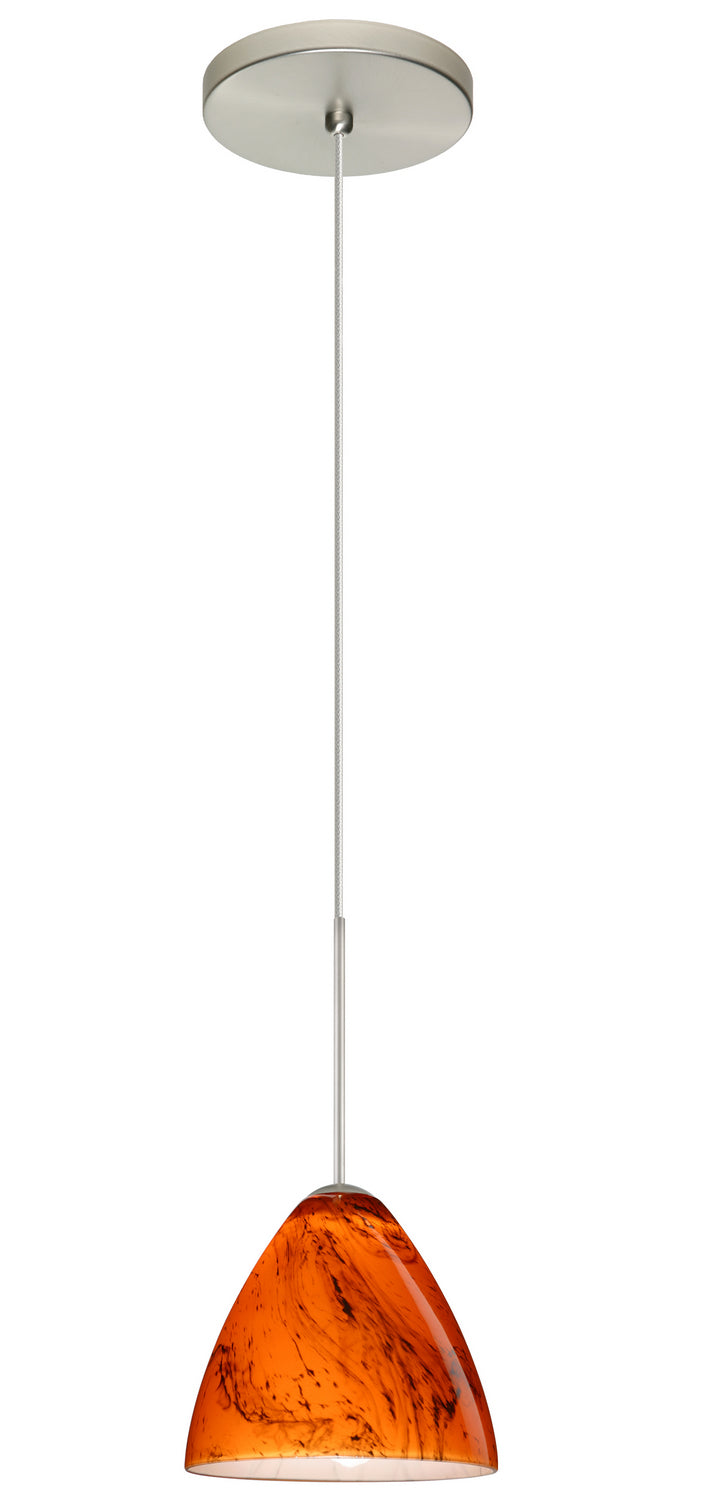 Besa 1XT-1779HB-SN One Light Pendant, Satin Nickel