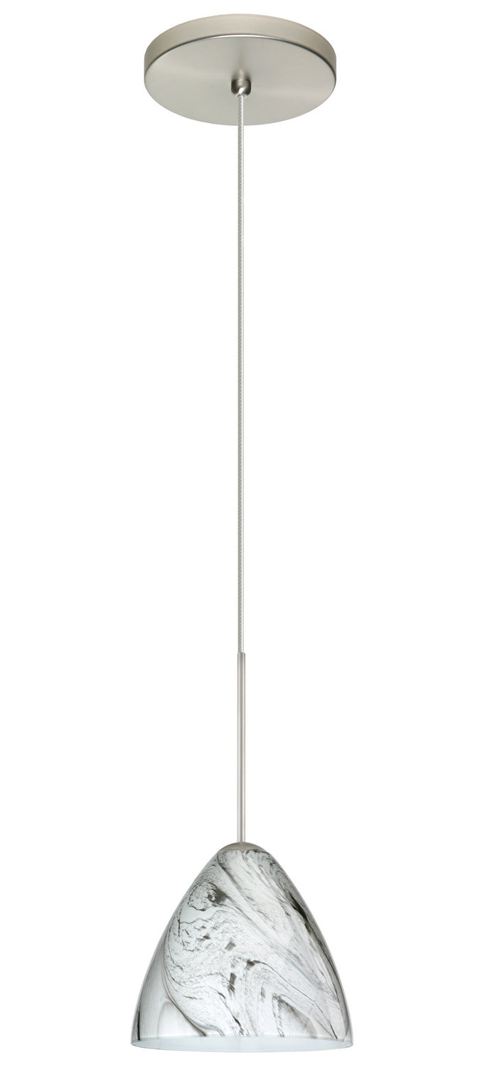 Besa 1XT-1779MG-SN One Light Pendant, Satin Nickel