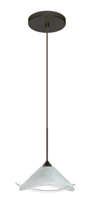 Besa 1XT-181304-BR One Light Pendant, Bronze