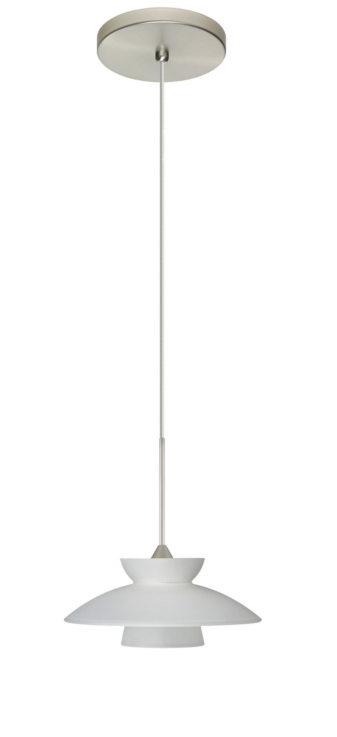 Besa 1XT-271825-SN One Light Pendant, Satin Nickel