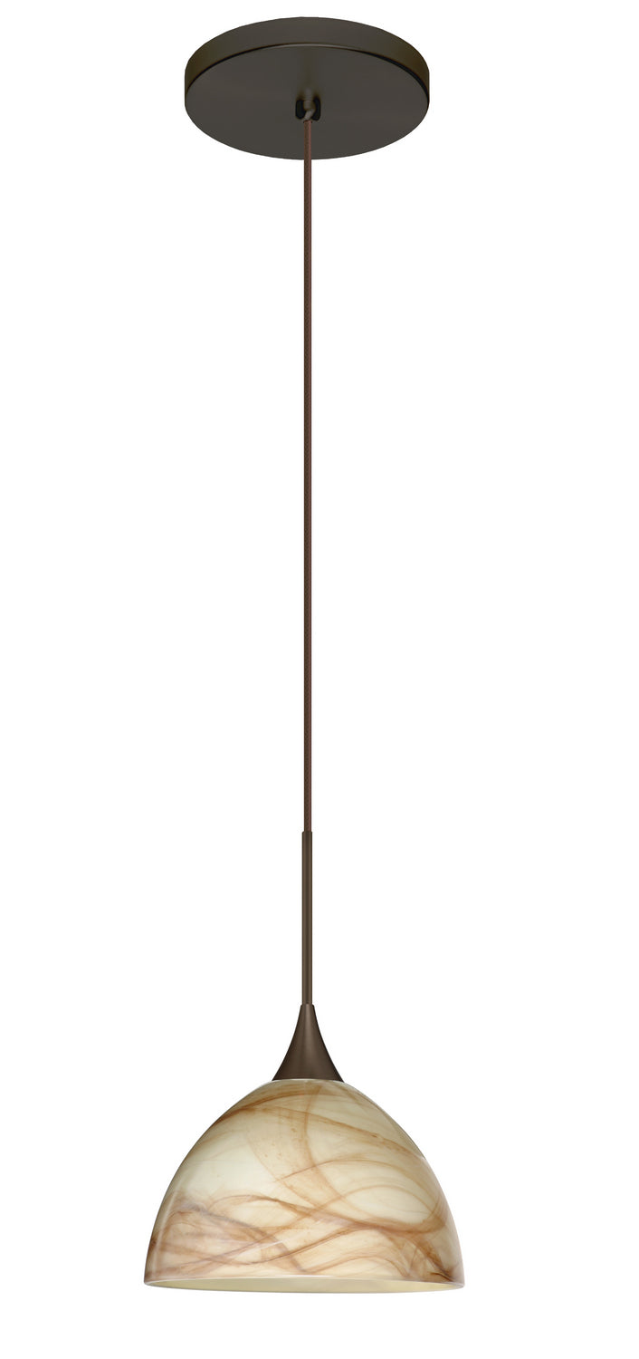 Besa 1XT-467983-BR One Light Pendant, Bronze