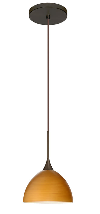 Besa 1XT-4679OK-BR One Light Pendant, Bronze