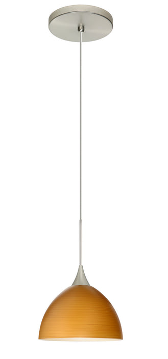 Besa 1XT-4679OK-SN One Light Pendant, Satin Nickel