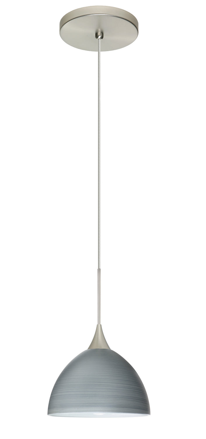 Besa 1XT-4679TN-SN One Light Pendant, Satin Nickel