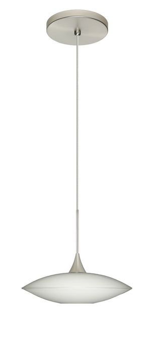 Besa 1XT-629406-SN One Light Pendant, Satin Nickel