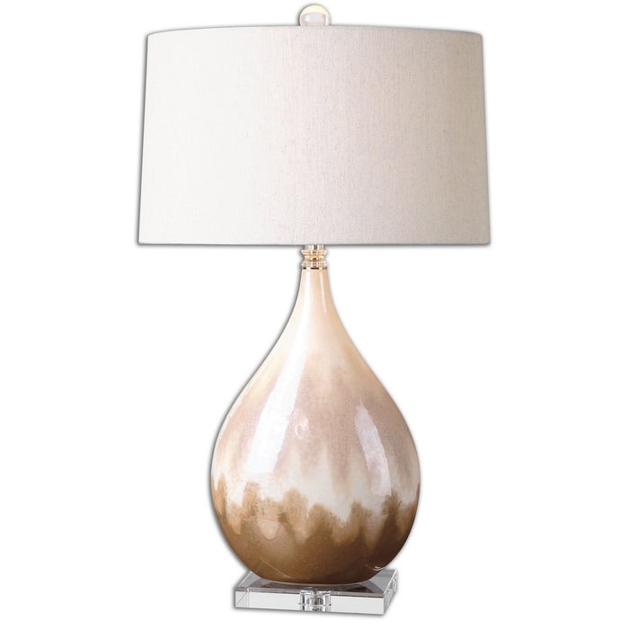 Uttermost 26171-1 One Light Table Lamp, Rust Beige