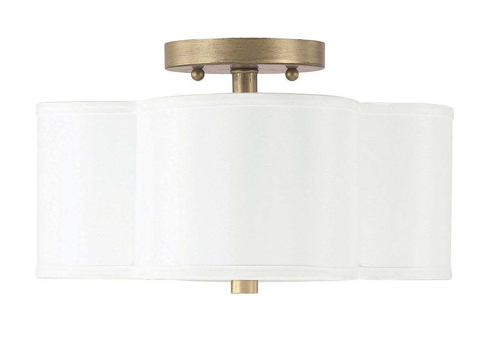 Capital Lighting 4452BG-557 Two Light Semi Flush Mount, Brushed Gold