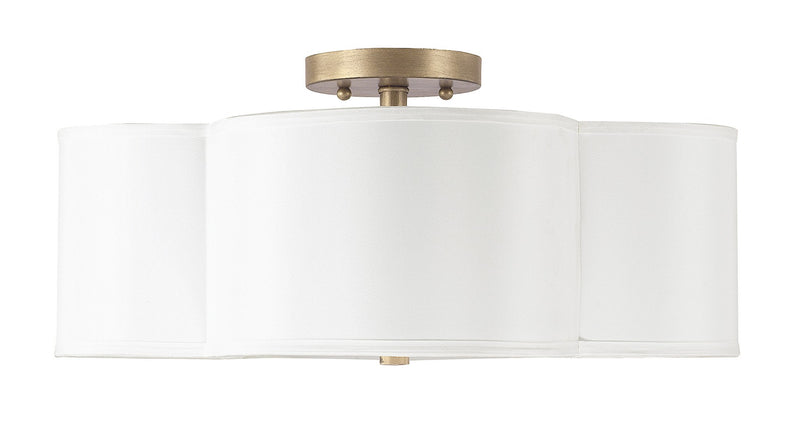 Capital Lighting 4453BG-561 Four Light Semi Flush Mount, Brushed Gold