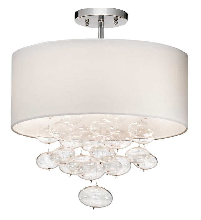 Kichler 83239 Three Light Semi Flush Mount, Chrome