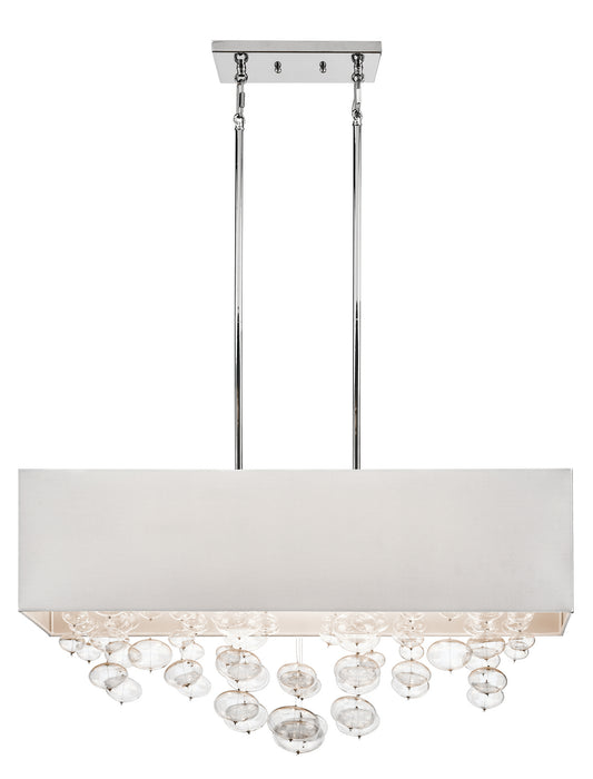 Kichler 83248 Six Light Linear Chandelier, Chrome