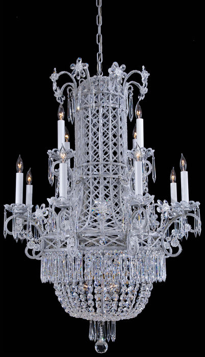 Metropolitan N9062 12 Light Chandelier, F031 Silver Painted