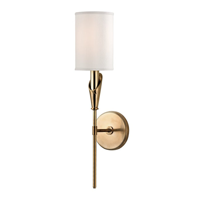 Hudson Valley 1311-AGB One Light Wall Sconce, Aged Brass
