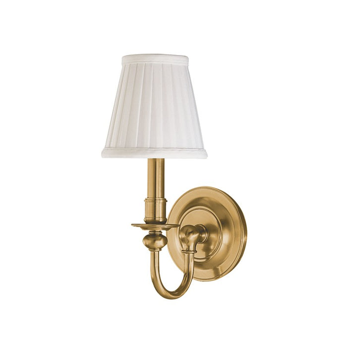 Hudson Valley 1901-AGB One Light Wall Sconce, Aged Brass