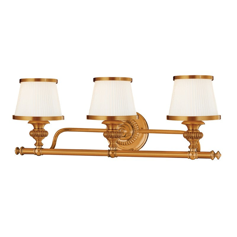 Hudson Valley 2003-FB Three Light Bath Bracket, Flemish Brass