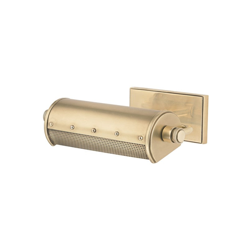 Hudson Valley 2100-AGB One Light Picture Light, Aged Brass