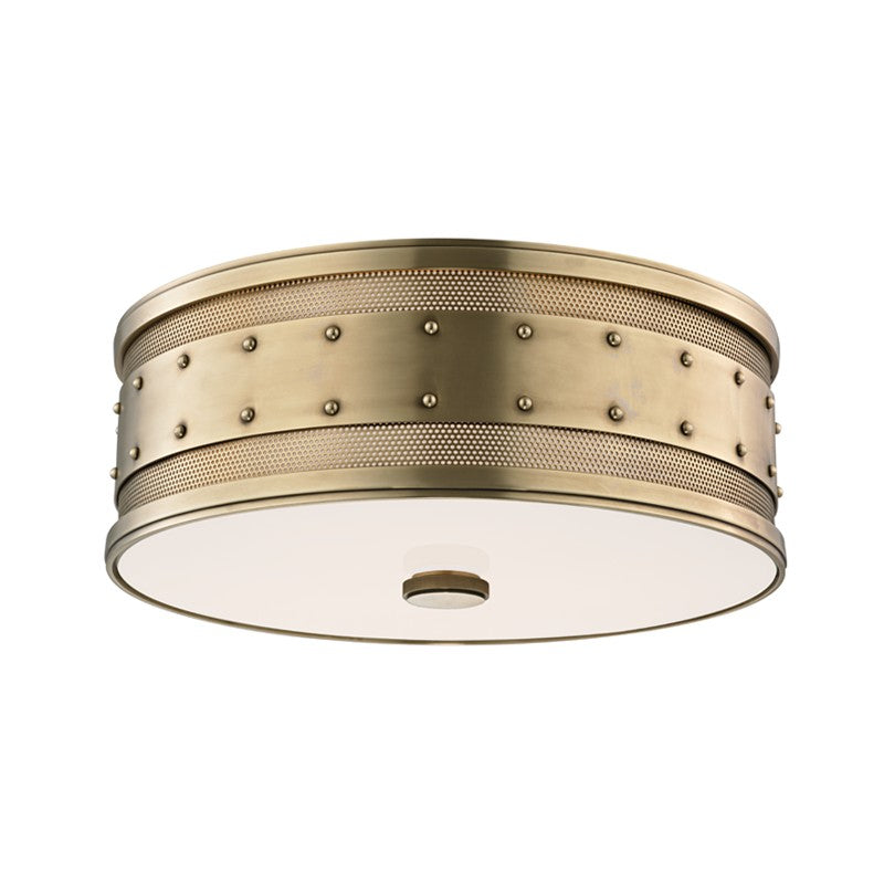 Hudson Valley 2206-AGB Three Light Flush Mount, Aged Brass