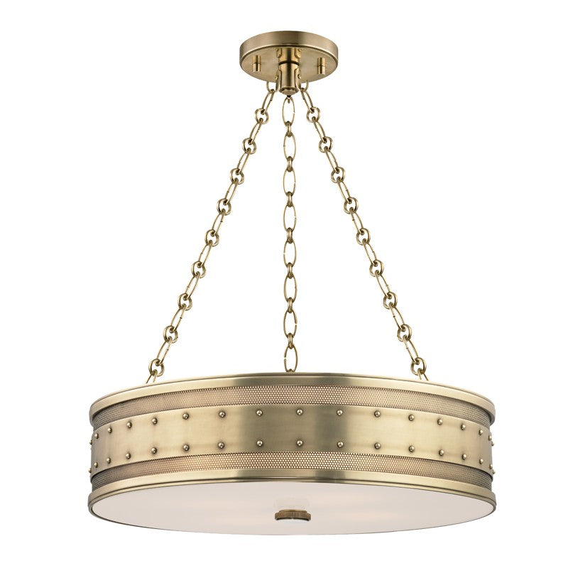 Hudson Valley 2222-AGB Four Light Chandelier, Aged Brass