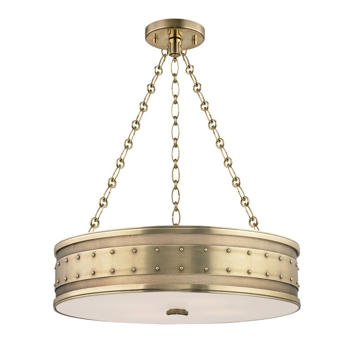 Hudson Valley 2222-AGB Four Light Chandelier, Aged Brass