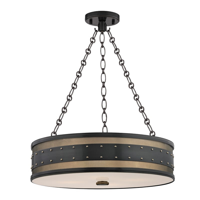 Hudson Valley 2222-AOB Four Light Chandelier, Aged Old Bronze