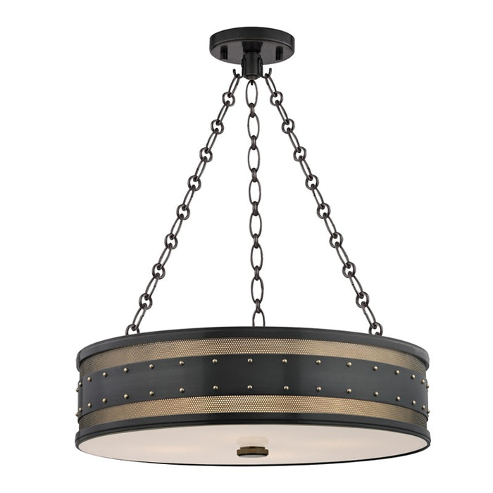 Hudson Valley 2222-AOB Four Light Chandelier, Aged Old Bronze