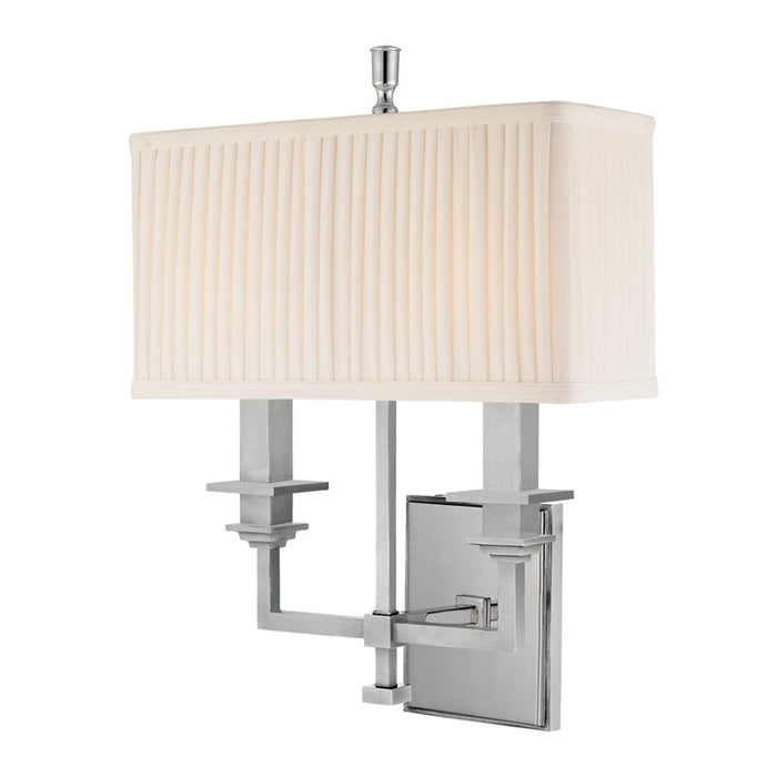 Hudson Valley 242-PN Two Light Wall Sconce, Polished Nickel