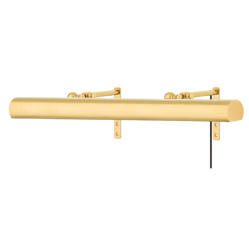 Hudson Valley 2430-AGB Four Light Picture Light With Plug, Aged Brass